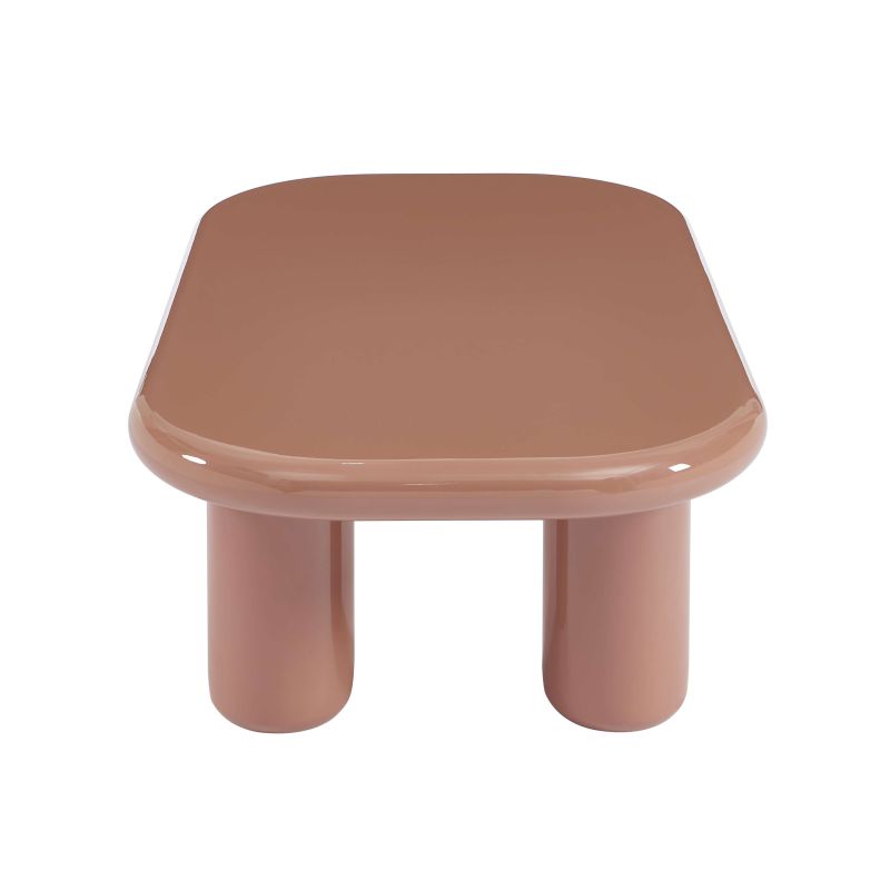 Table basse MOXY finition laquée brillante moka 120cm
